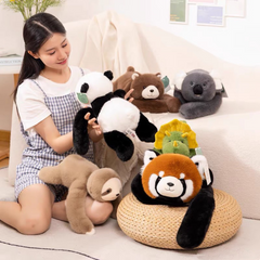 Panda, Koala, Sloth, Dinosaur, Bear & Little Panda Plush Doll Gift - Kids